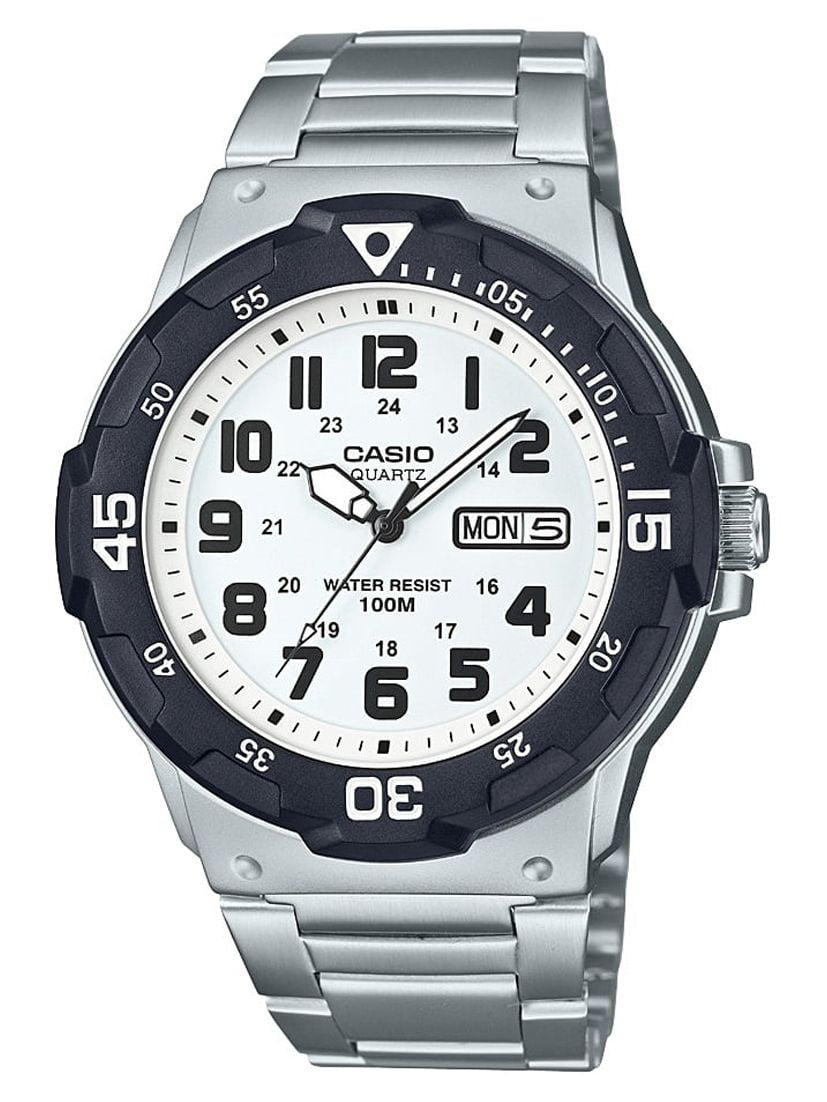 Casio Men's Dive Style Bracelet Watch, White Dial MRW200HD-7BV