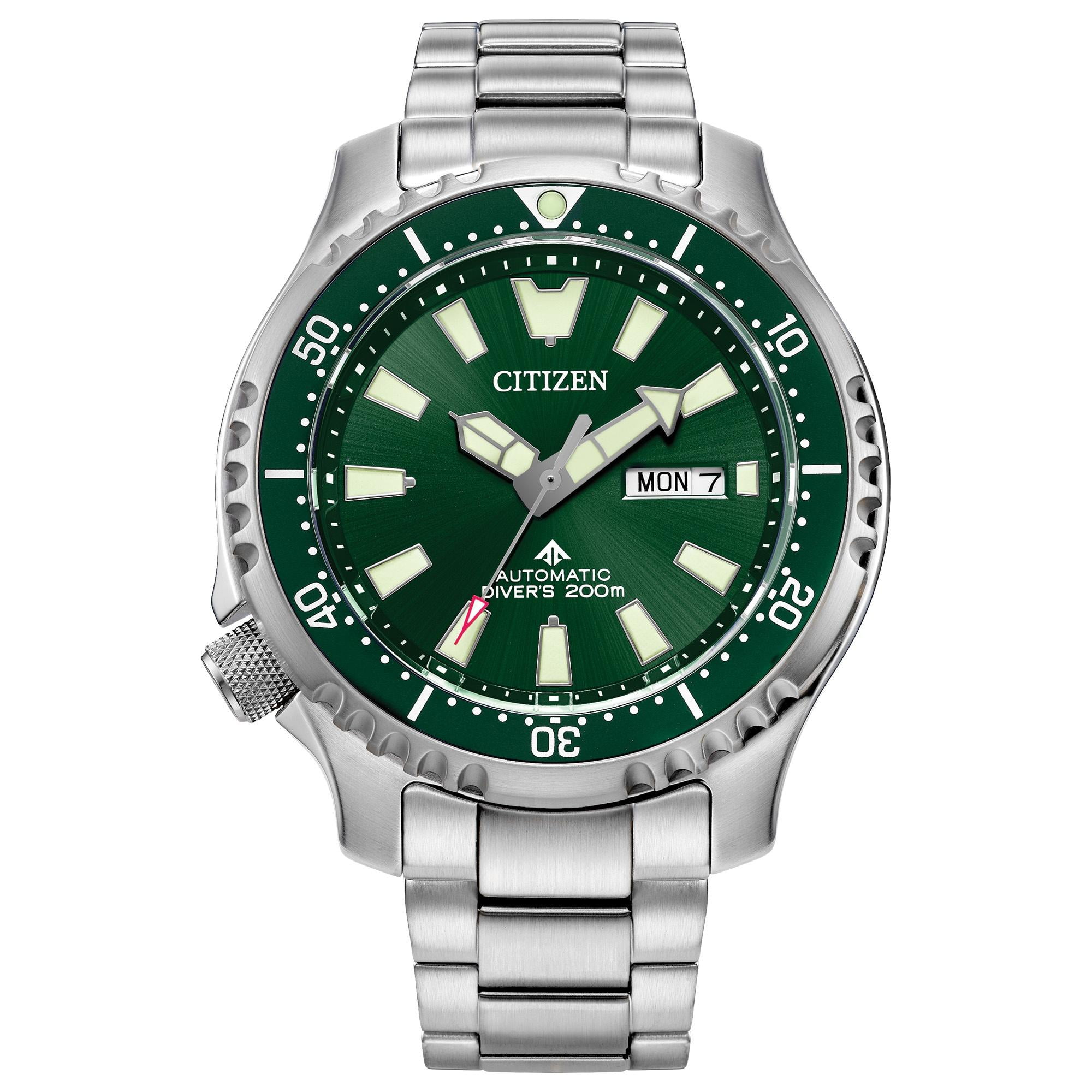 Citizen Men's Promaster Dive Automatic Green Dial Stainless Steel Watch - NY0151-59X