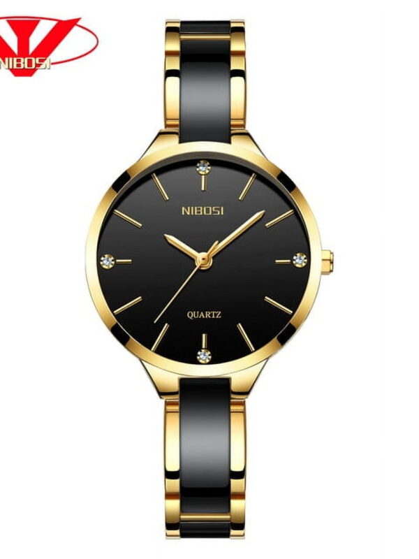 NIBOSI Women Wrist Watch Ceramic Bracelet Watches Ladies Creative Watch For Women Female Clock Relogio Feminino Montre Femme