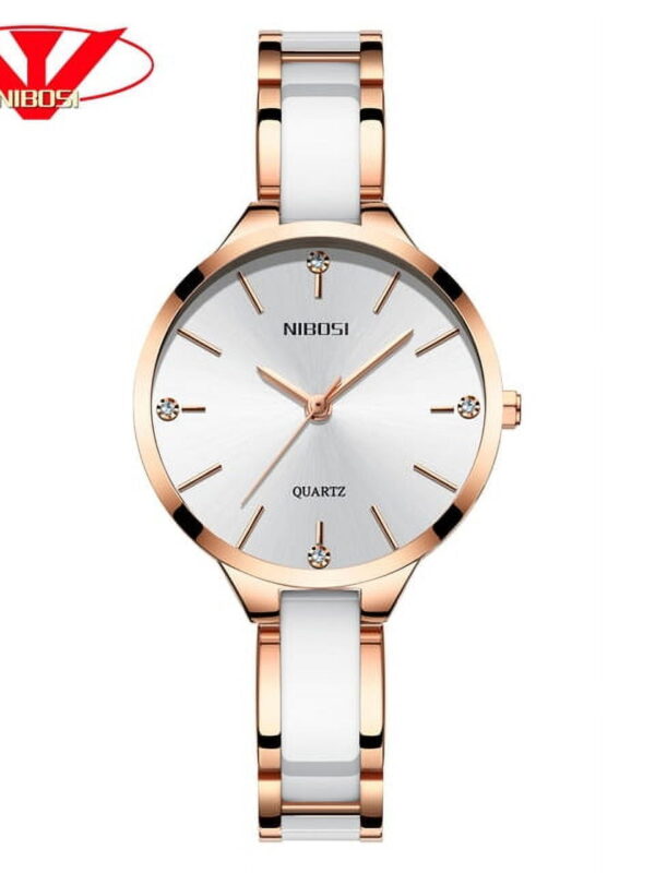 NIBOSI Women Wrist Watch Ceramic Bracelet Watches Ladies Creative Watch For Women Female Clock Relogio Feminino Montre Femme