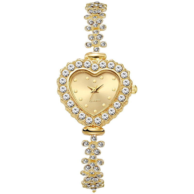 New Alloy Diamond Watch Fashion Special-Interest Women's Quartz Watch Women's Heart-Shaped Bracelet Watch