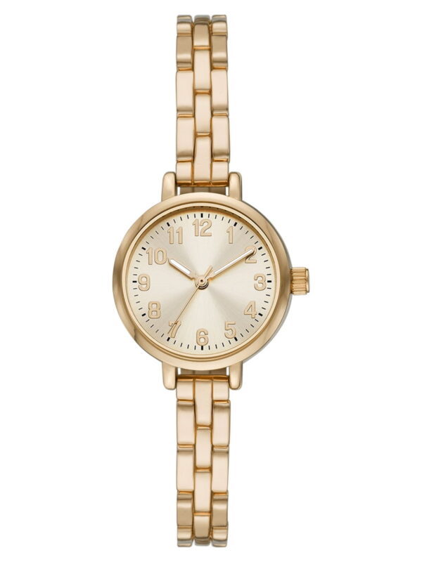 Time & Tru Women's Wrist Watch: Gold Tone Bracelet Watch (FMDOTT076)