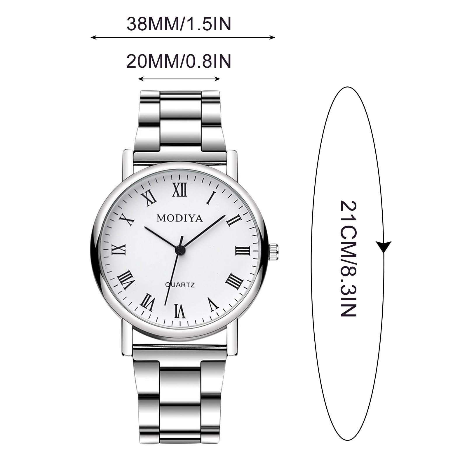 Litrail Men's Stainless Steel Chronograph Watch 38mm Matte Black Waterproof 3ATM Adjustable Link Bracelet Fold Over Clasp Daily Wear - Image 3