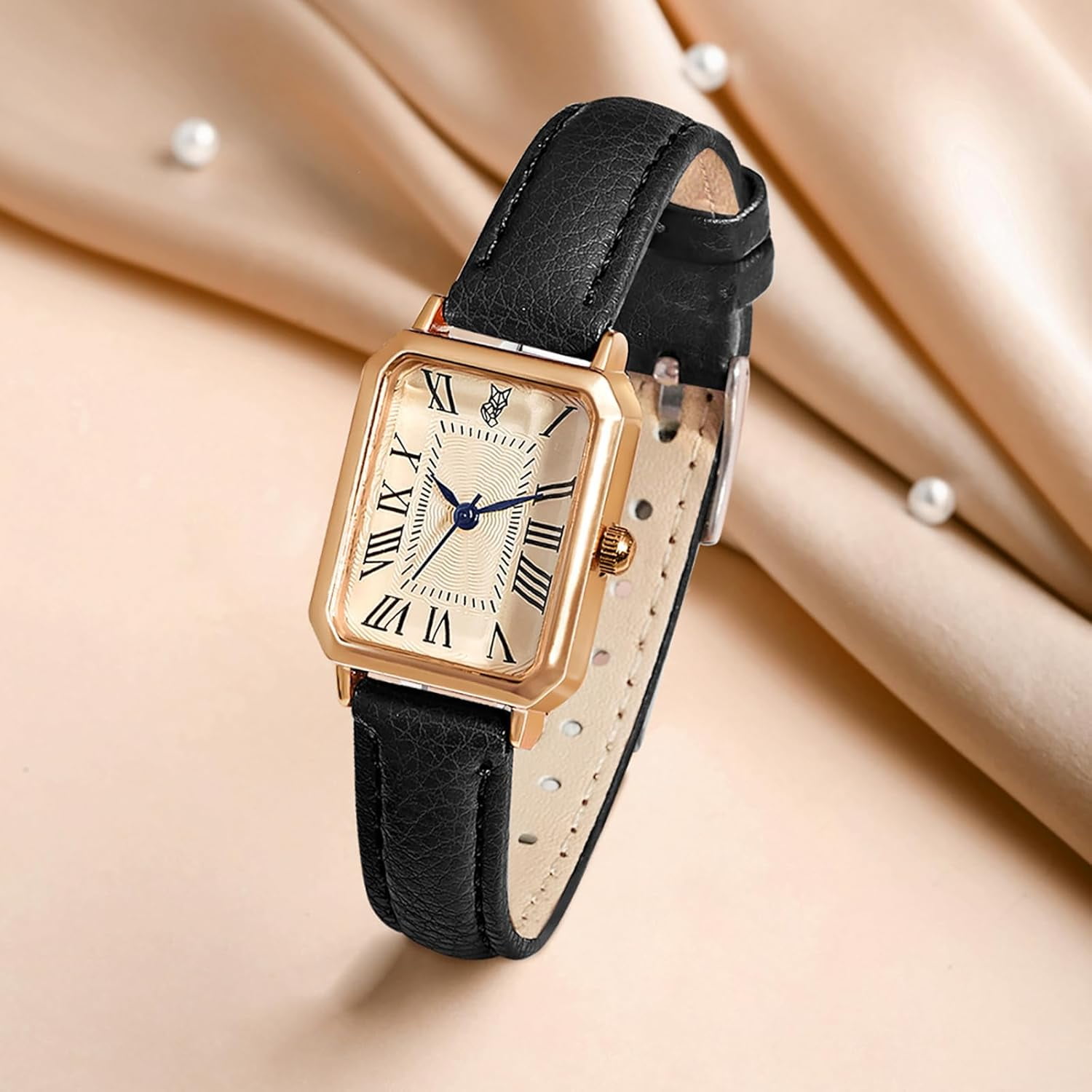 Leather Strap Watches for Women Elegant Dainty Ladies Watch Vintage Rectangle Women Quartz Wrist Watch - Image 4