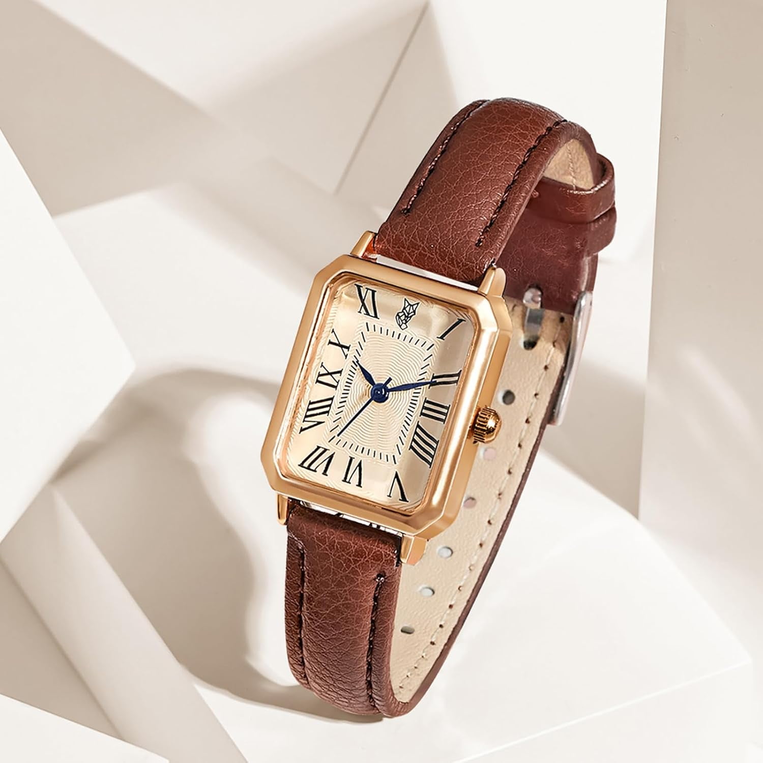Leather Strap Watches for Women Elegant Dainty Ladies Watch Vintage Rectangle Women Quartz Wrist Watch - Image 4